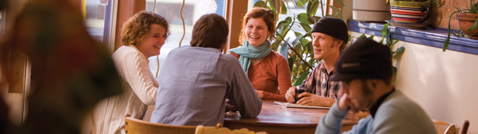 Students at Black Cat Coffeehouse