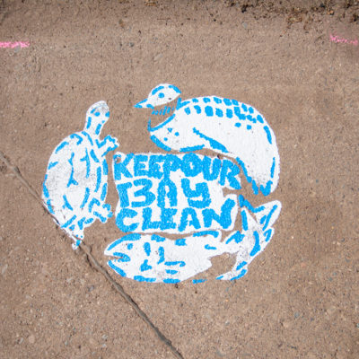 Storm drain stencil