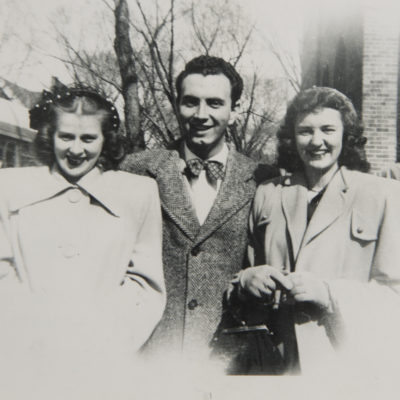 Alumnus Henry Fitzgibbon while traveling with Northland College singing group