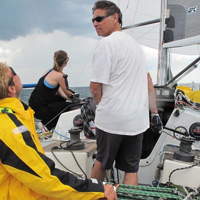 Northland College alums, Mark and Bronte Gross sail on Lake Superior