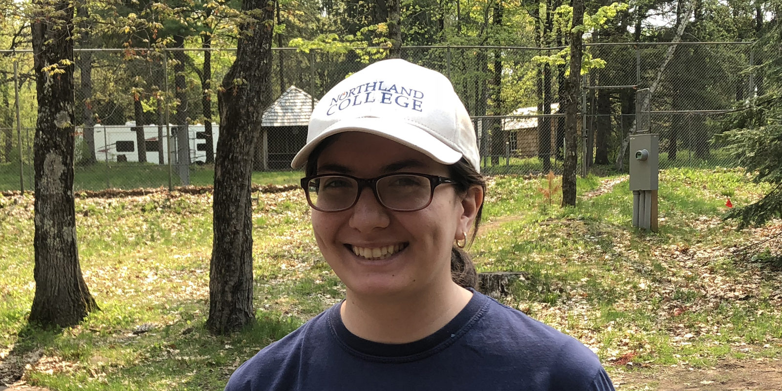 Northland College student outside