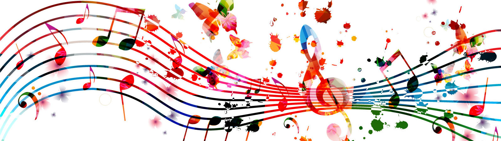 Graphic with musical notes