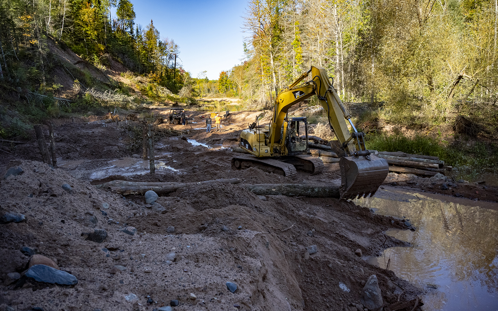 Restoration project on North Fish Creek in northern Wisconsin.