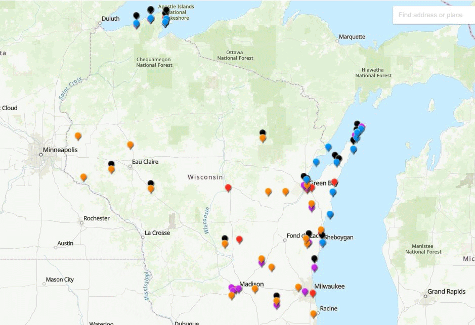 Eat Wisconsin Fish Map by Rowan Goldman
