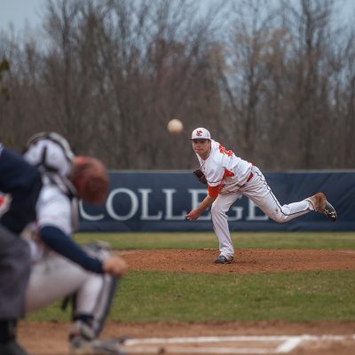 baseball being pitched