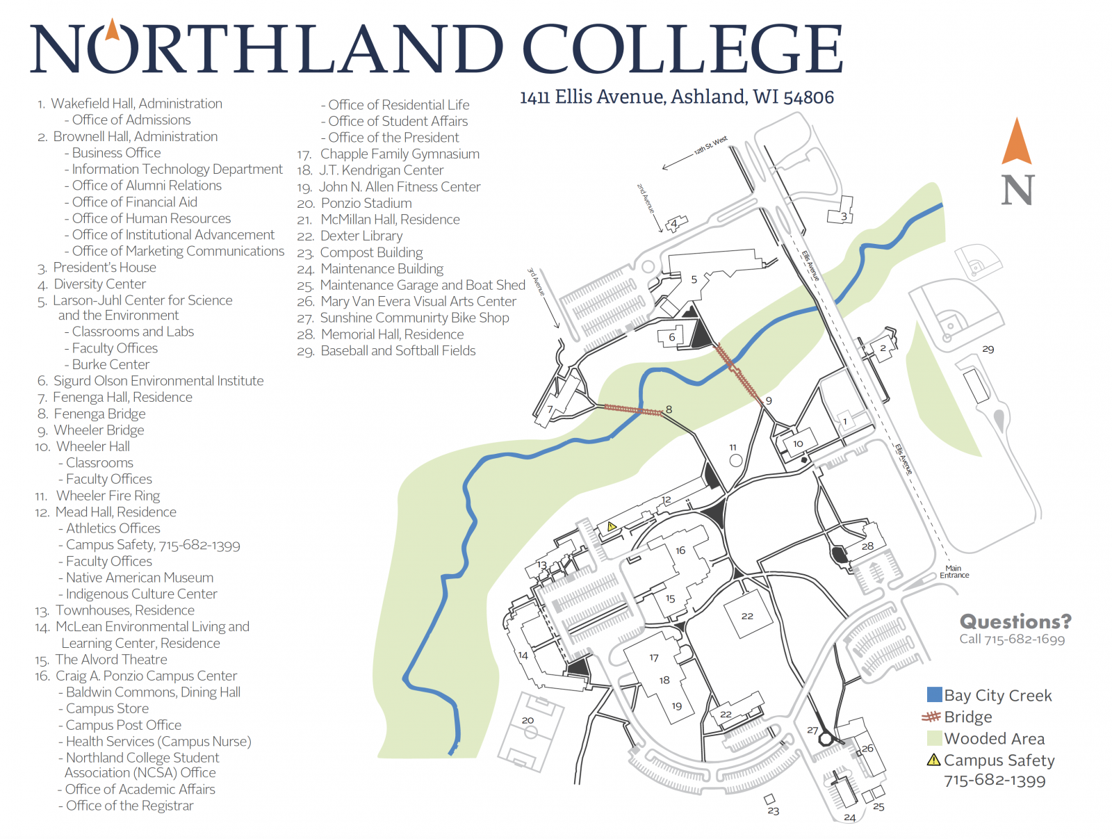 Campus Map Northland College